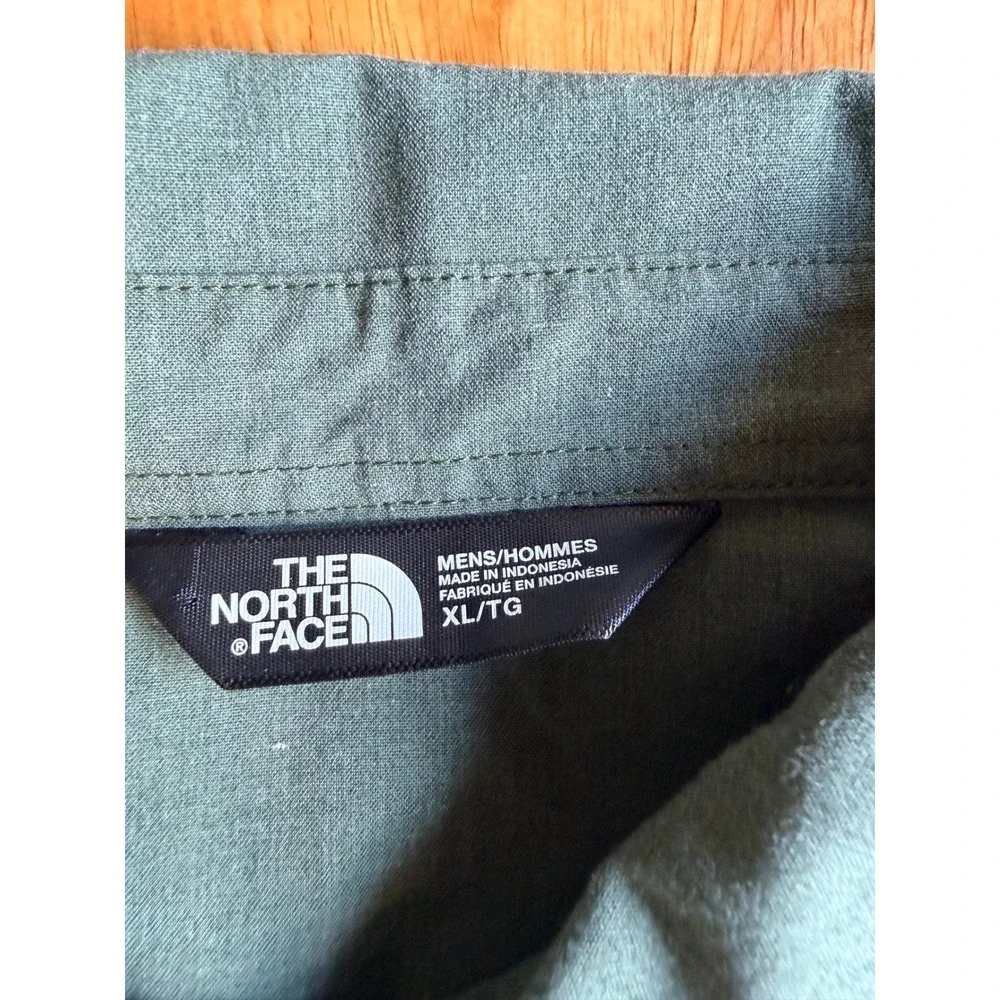 Lot of 3 The North Face Mens XL Short Sleeve Button Down Shirts Green White 485
